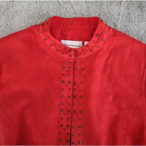 Alfred Dunner Faux Suede Studded Blazer Size 12 - Picture 3 of 12
